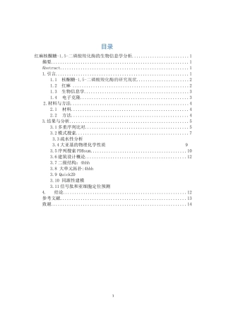 红麻核酮糖的生物信息学分析