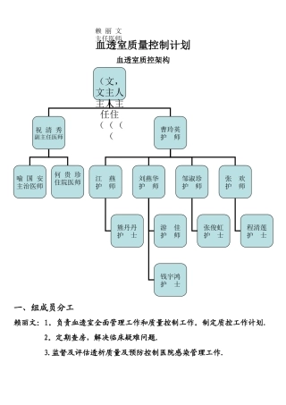血透室质控工作计划