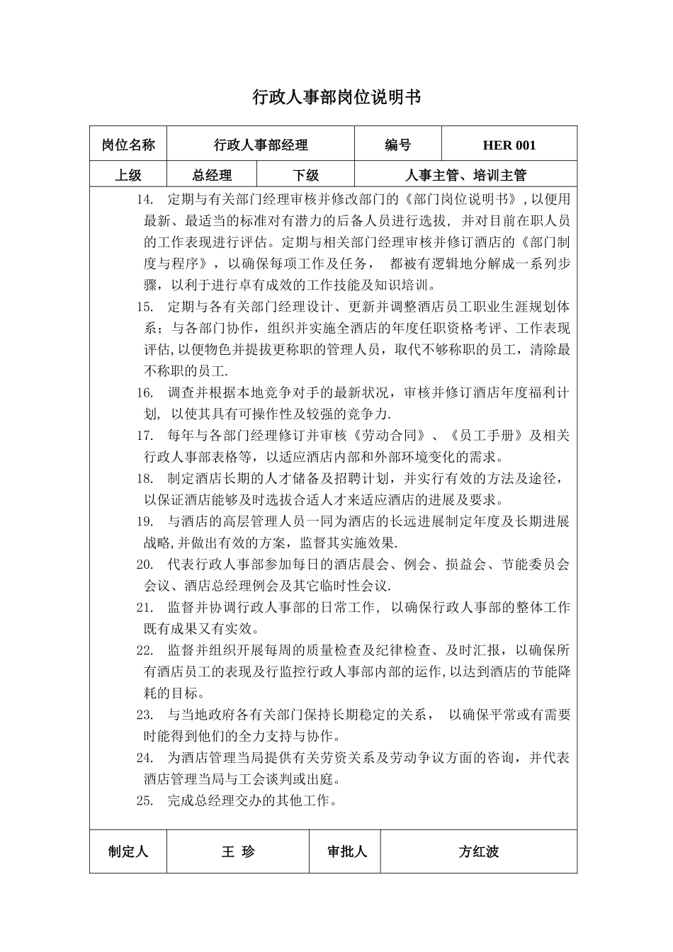 行政人事部经理岗位职责-_第2页