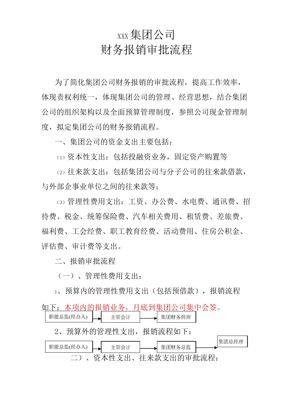 集团公司报销流程整体规范_第1页