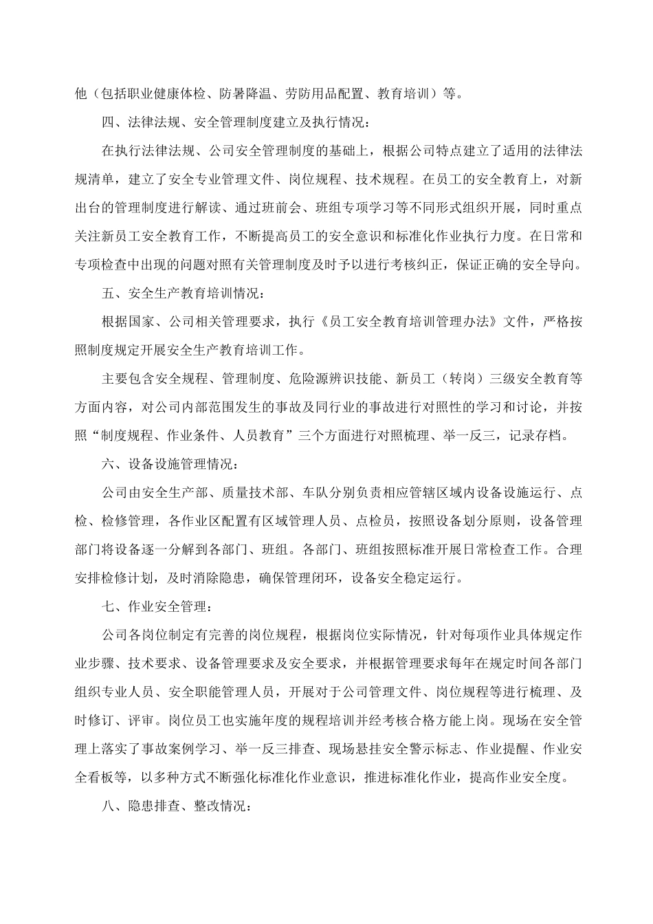 安全生产标准化系统持续改进评定报告(参考)_第3页