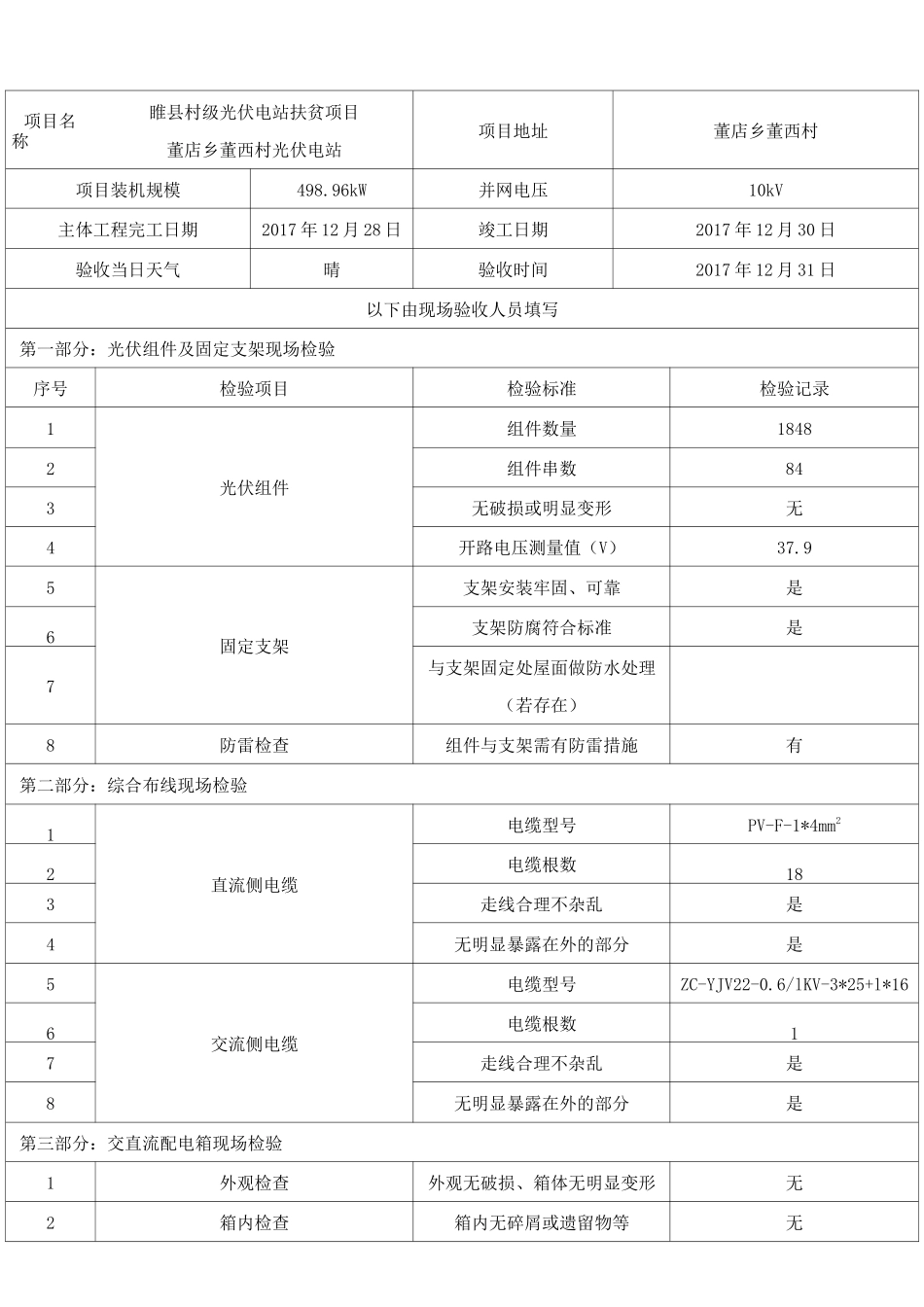 并网前单位工程调试报告_第1页