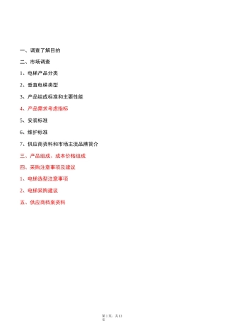 电梯材料知识