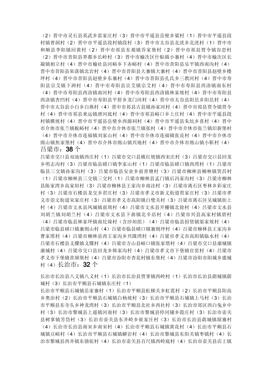 山西省中国传统村落名录_第2页