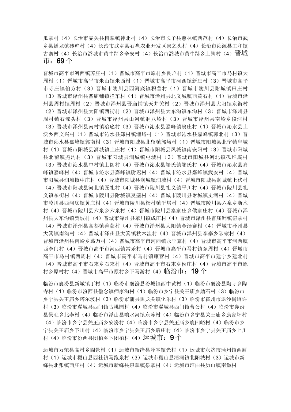 山西省中国传统村落名录_第3页