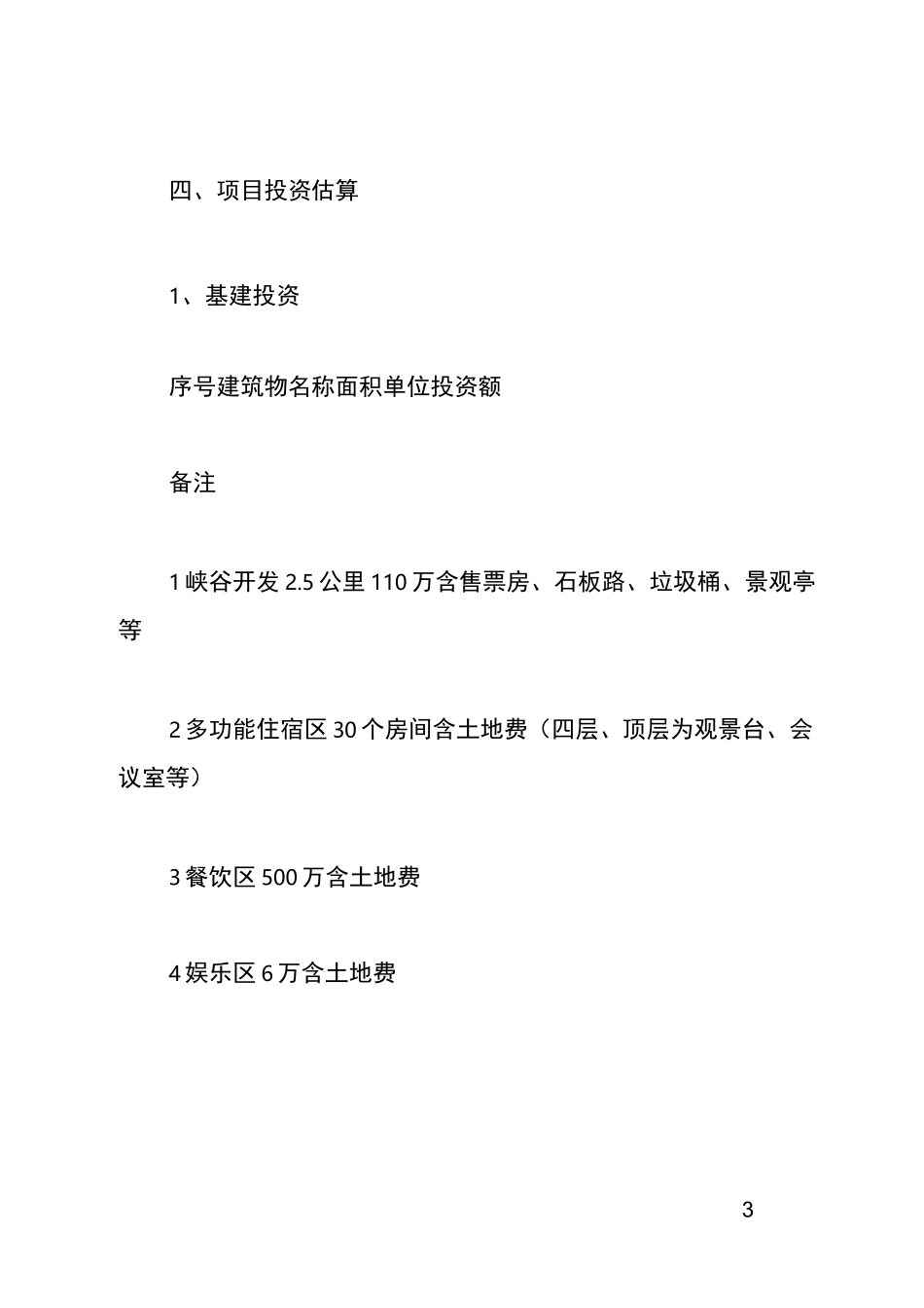 度假山庄商业计划书范本_第3页