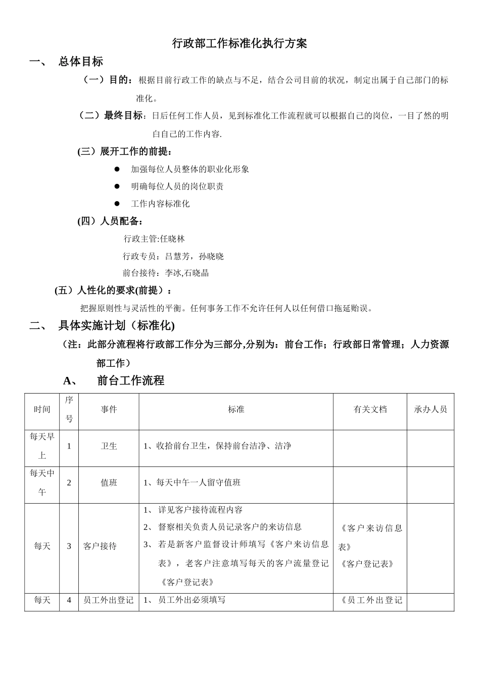 行政部工作执行方案_第1页