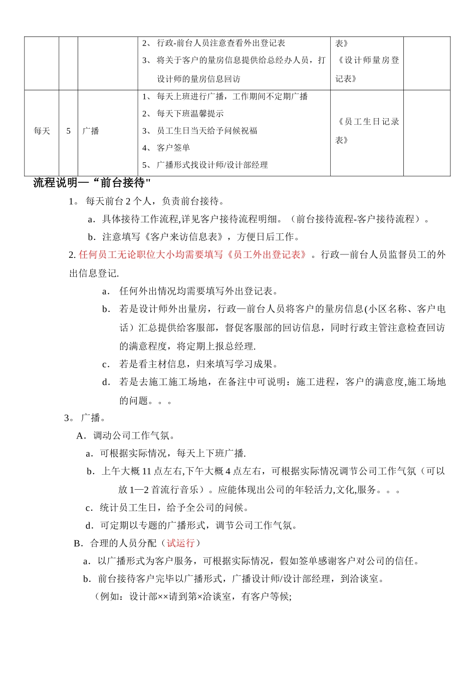 行政部工作执行方案_第2页