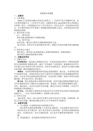 表格制作说课稿