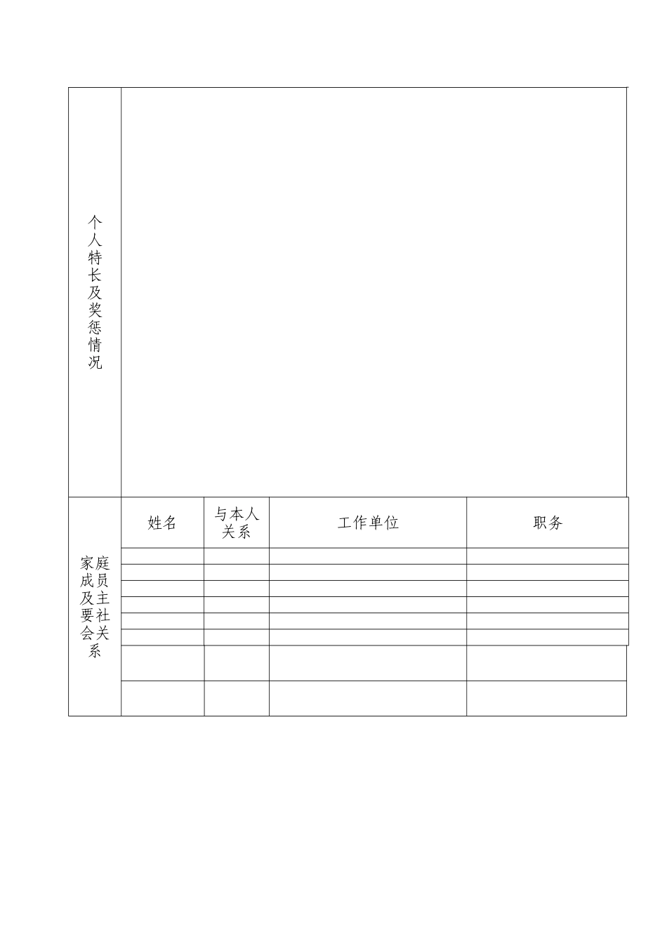 表格式个人简历模版_第2页