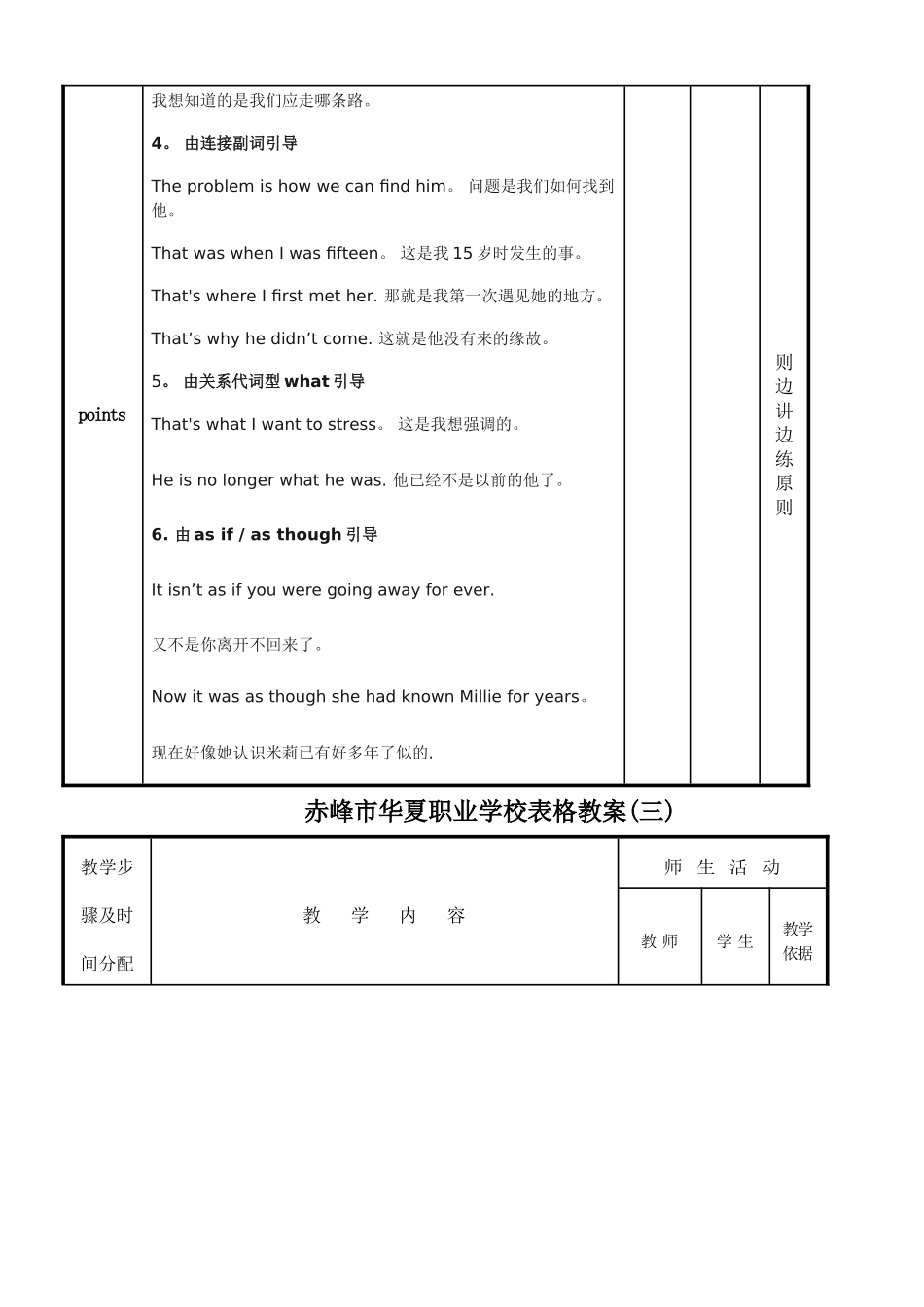 表语从句表格教案_第3页