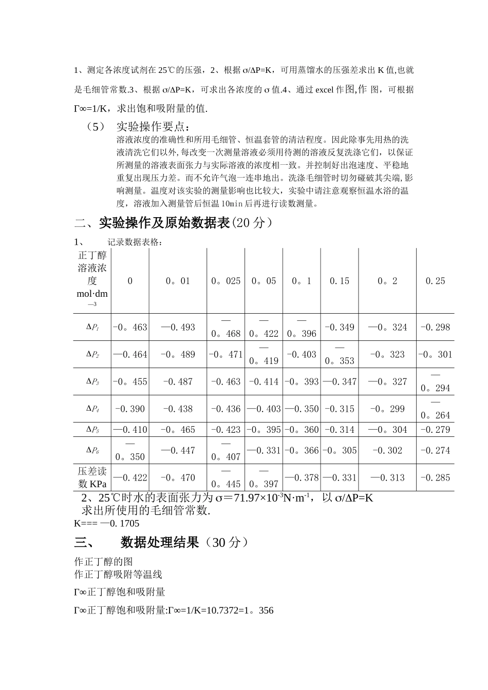 表面张力的测定实验报告_第2页