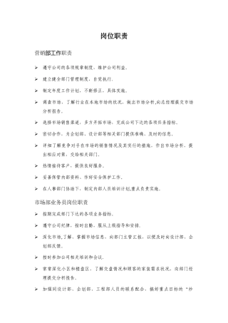 装修公司岗位职责