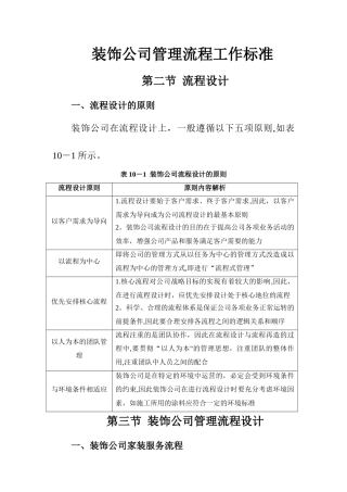 装修公司管理流程表