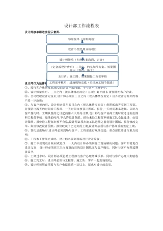 装修公司设计部工作流程