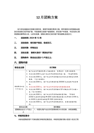 装修团购方案