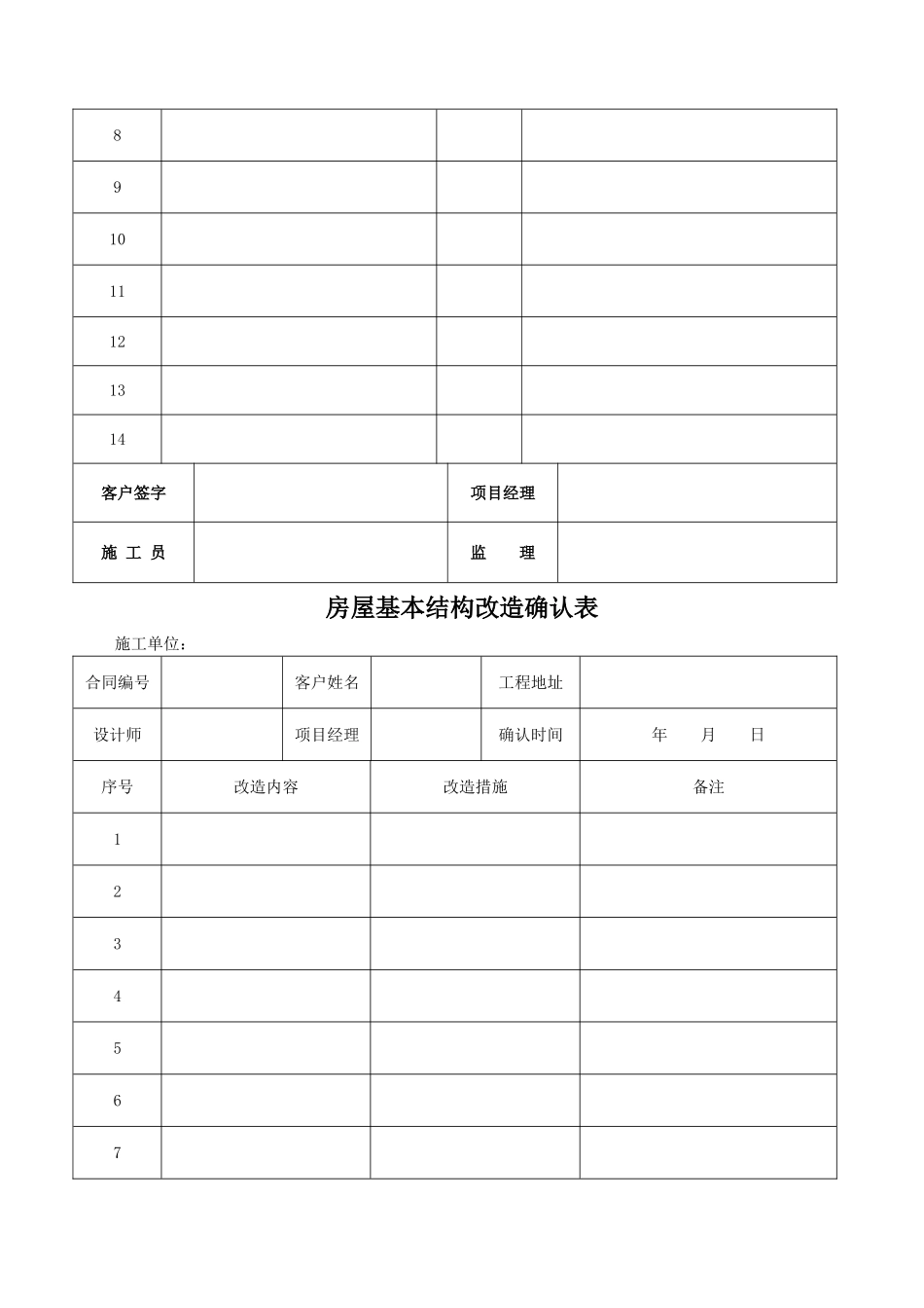 装修施工验收表_第3页