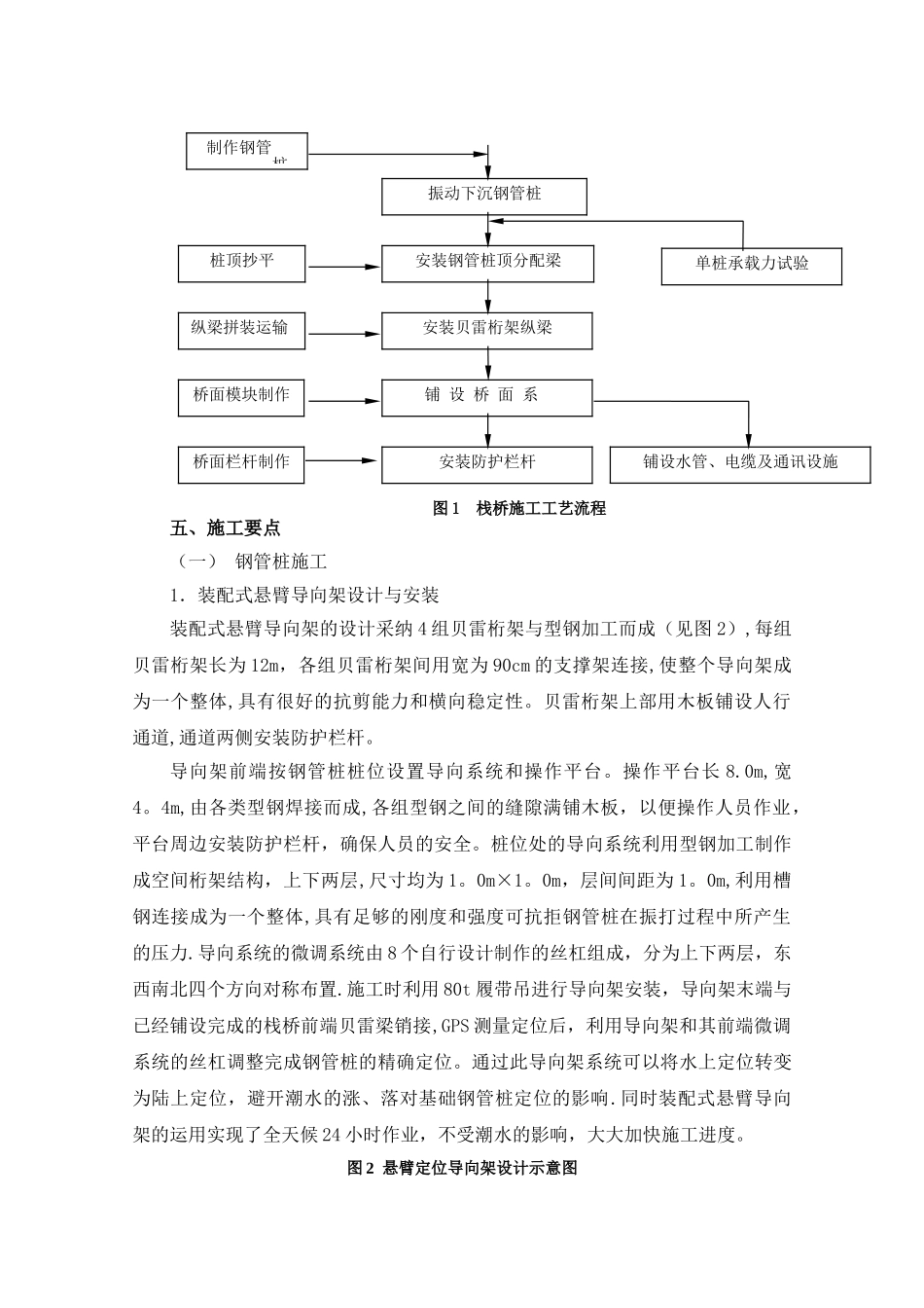 装配式悬臂导向架施工栈桥工法_第2页