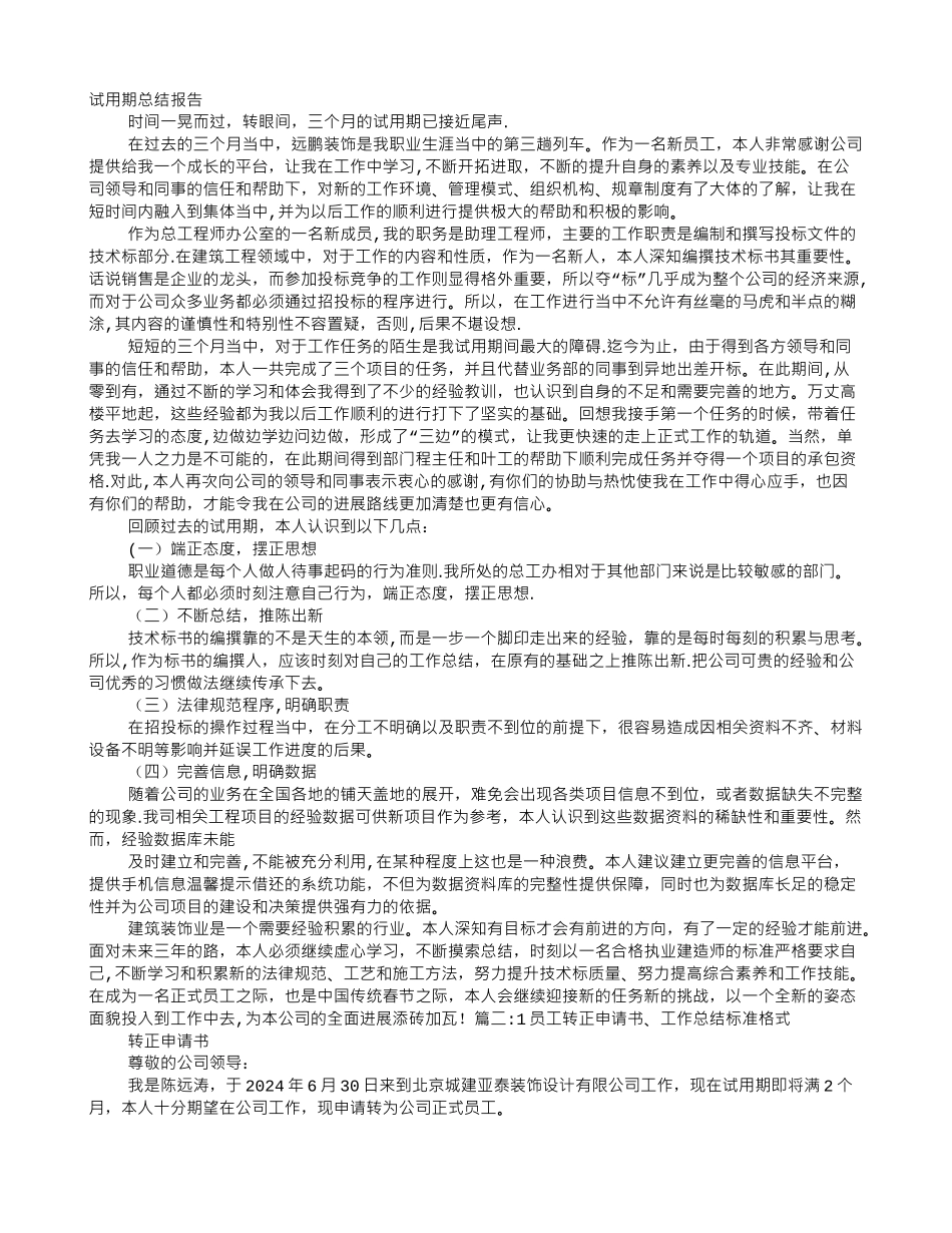 装饰公司个人转正工作总结范文_第1页