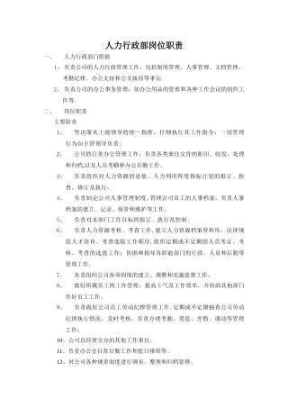 装饰公司各部门岗位职责