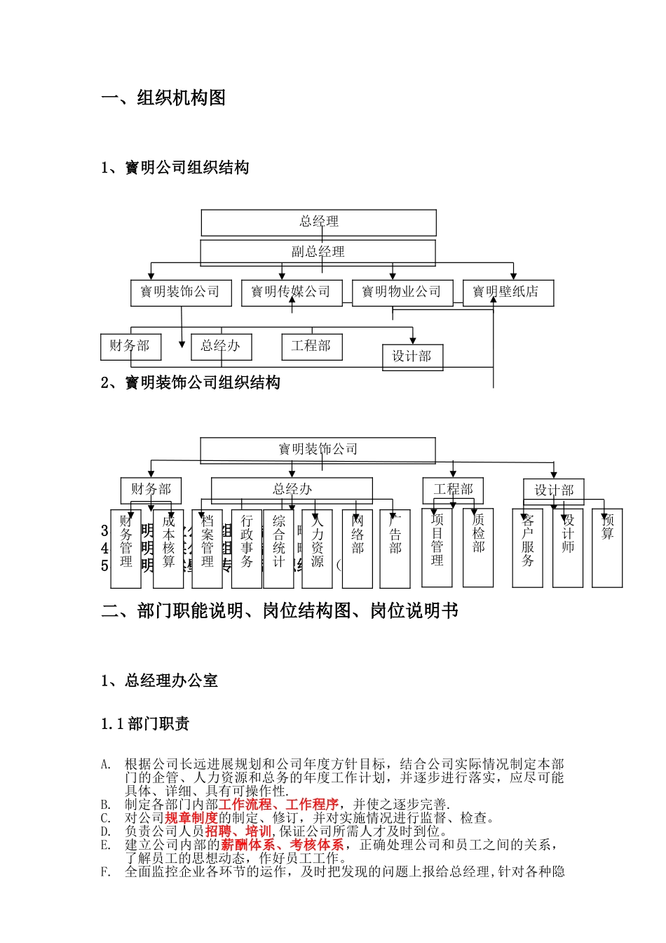 装饰公司组织架构与职位_第3页
