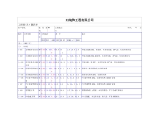 装饰公司预算表模板