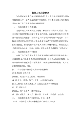 装饰工程应急预案