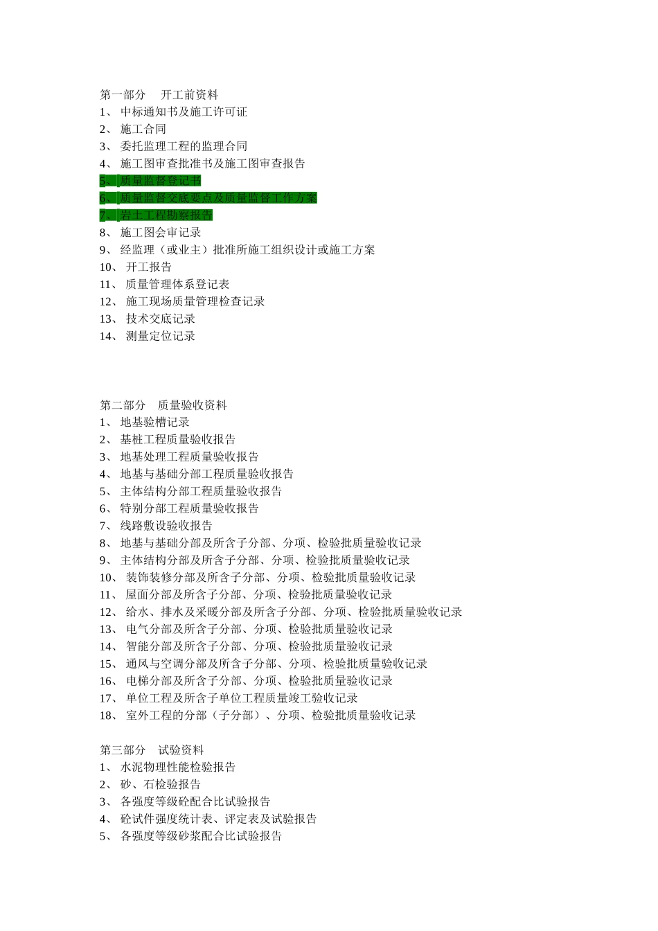 装饰工程开工前资料_第1页