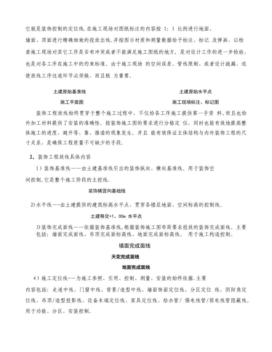 装饰工程施工放线指引_第2页