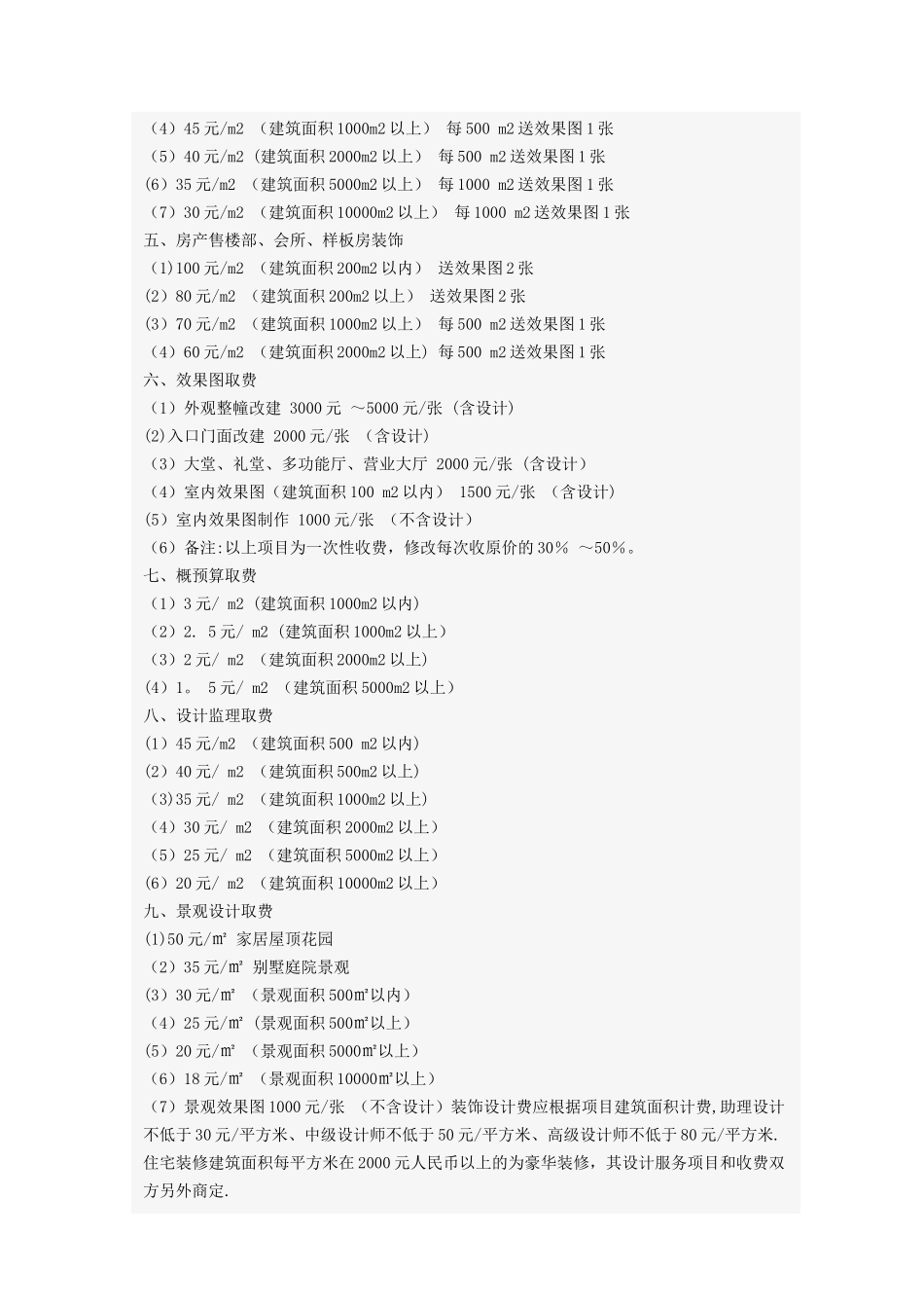 装饰装修设计取费标准_第2页