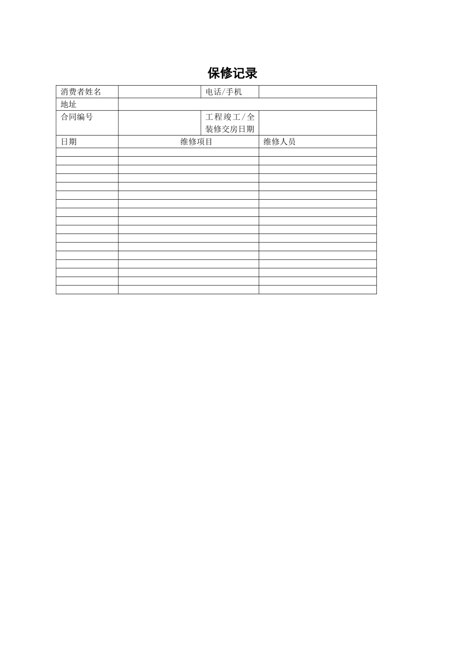 装饰装修质量保证书_第2页