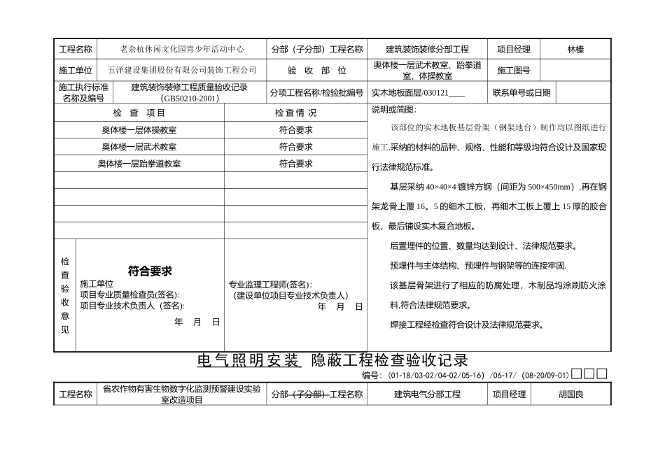 装饰装修隐蔽资料_第2页