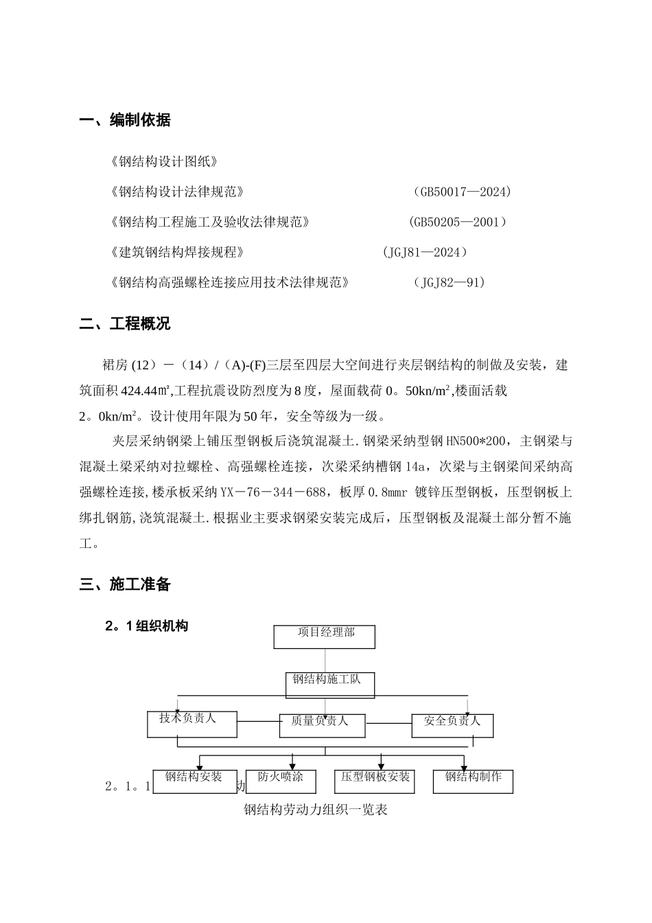 裙房三层钢结构施工方案_第2页