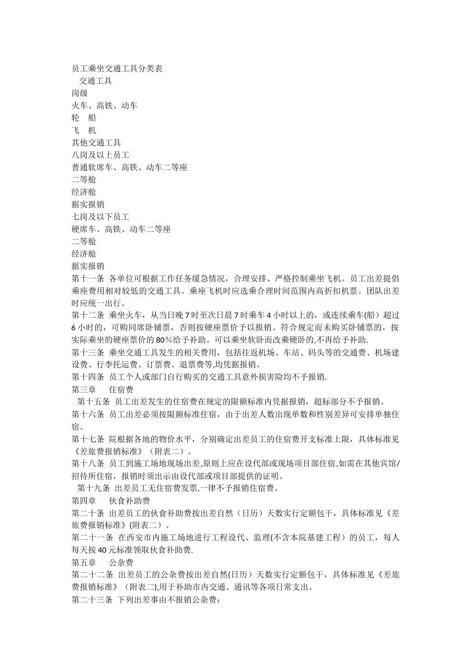 西北勘测设计研究院国内差旅费管理办法_第2页