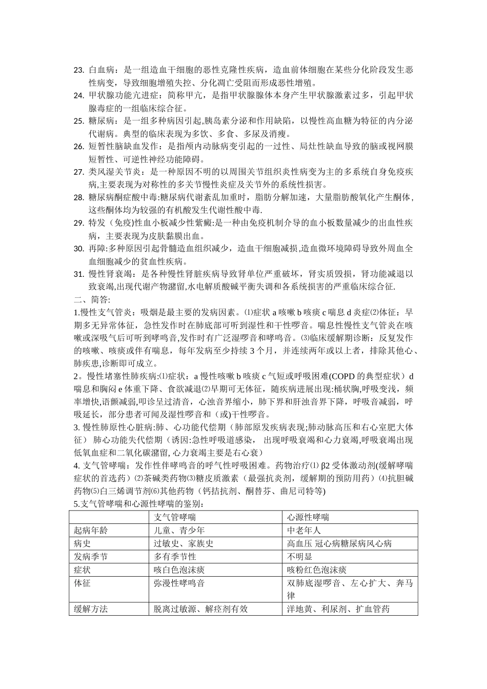 西医内科考试重点总结_第2页