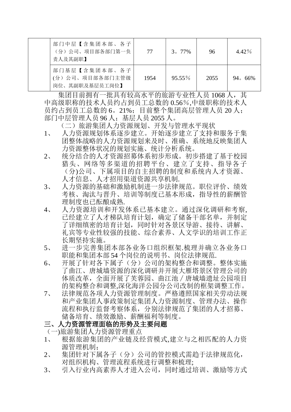 西安曲江文化旅游有限公司人力资源发展规划_第3页