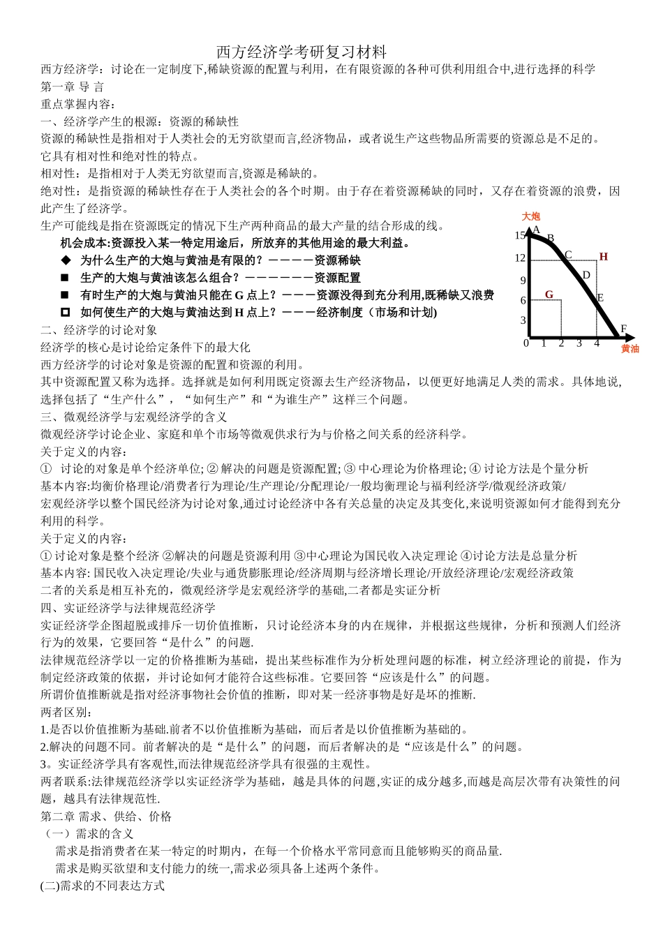西方经济学考研重点整理_第1页