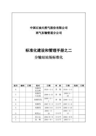 西气东输标准化建设和管理手册之二