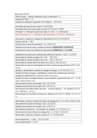 西班牙语工程词汇总结