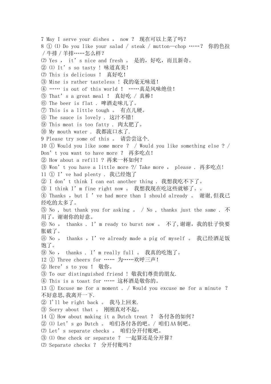 西餐厅常用英语_第2页