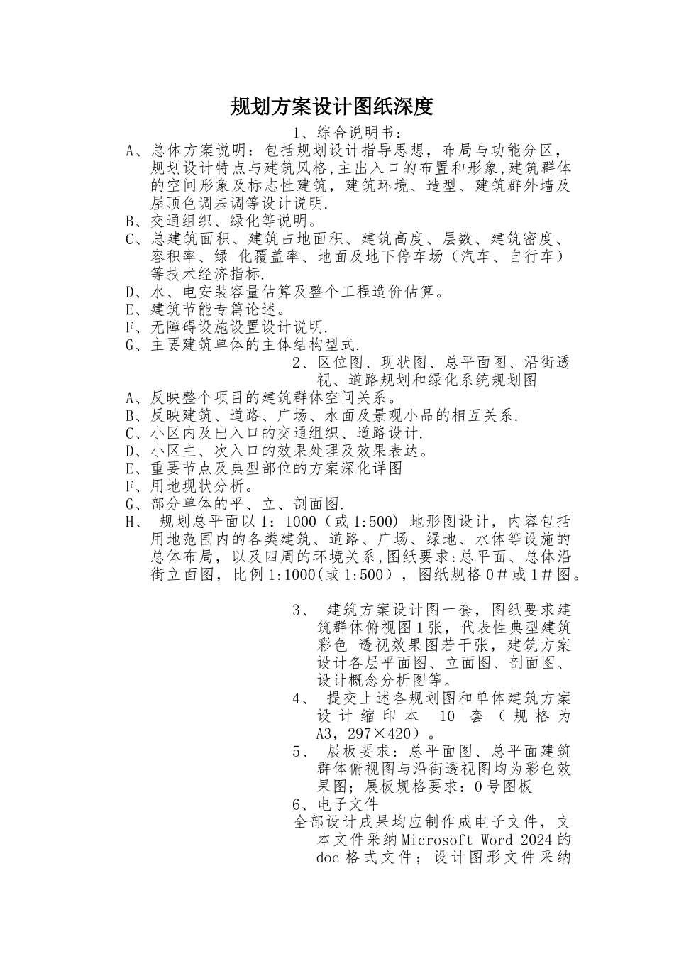 规划方案设计图纸深度和审图要点_第1页