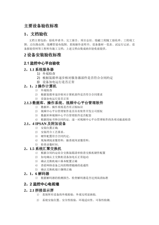 视频监控工程验收方案最终确定
