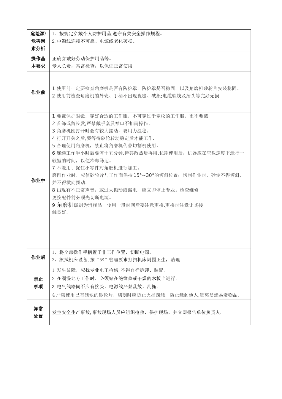 角磨机安全操作规程_第1页