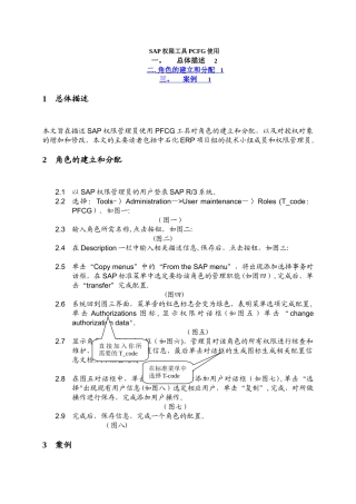 角色管理PFCG使用