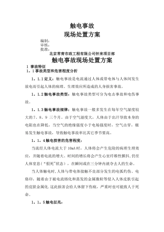触电事故处置方案