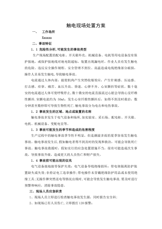 触电现场处置方案