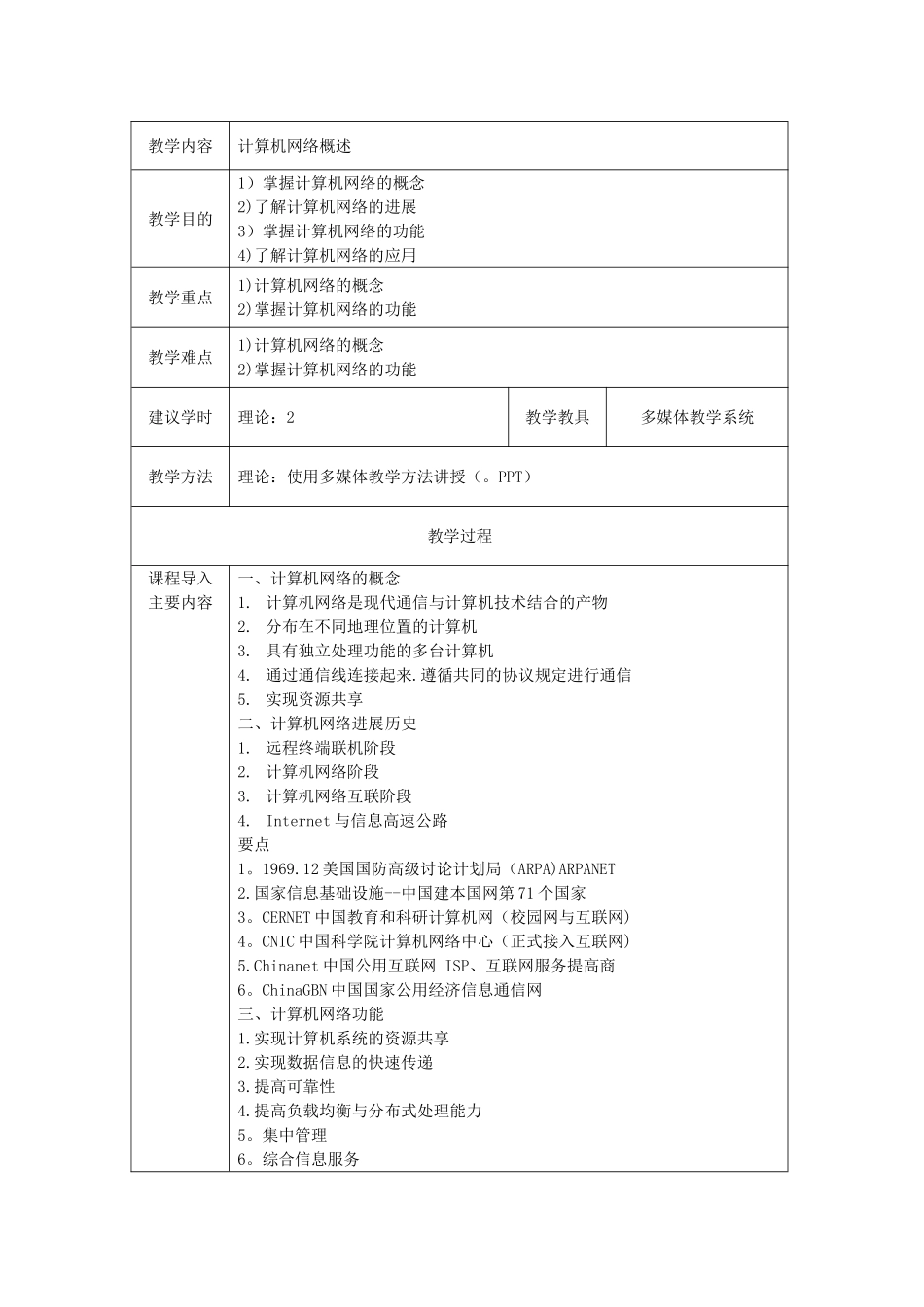 计算机网络技术教案_第2页