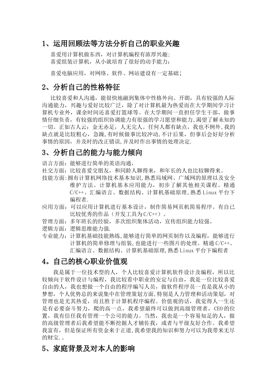 计算机职业生涯规划_第3页