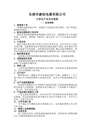 订单到交付流程