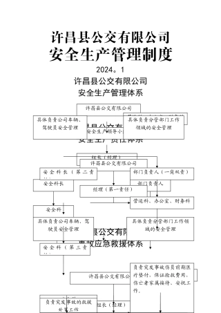 许昌县公交有限公司安全生产管理制度